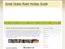 Tablet Screenshot of greatoceanroadholidayguide.com